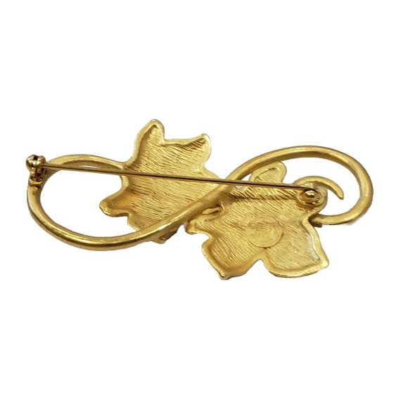 Signed GIVENCHY Vintage Leaf Brooch New York Paris - Picture 4 of 12